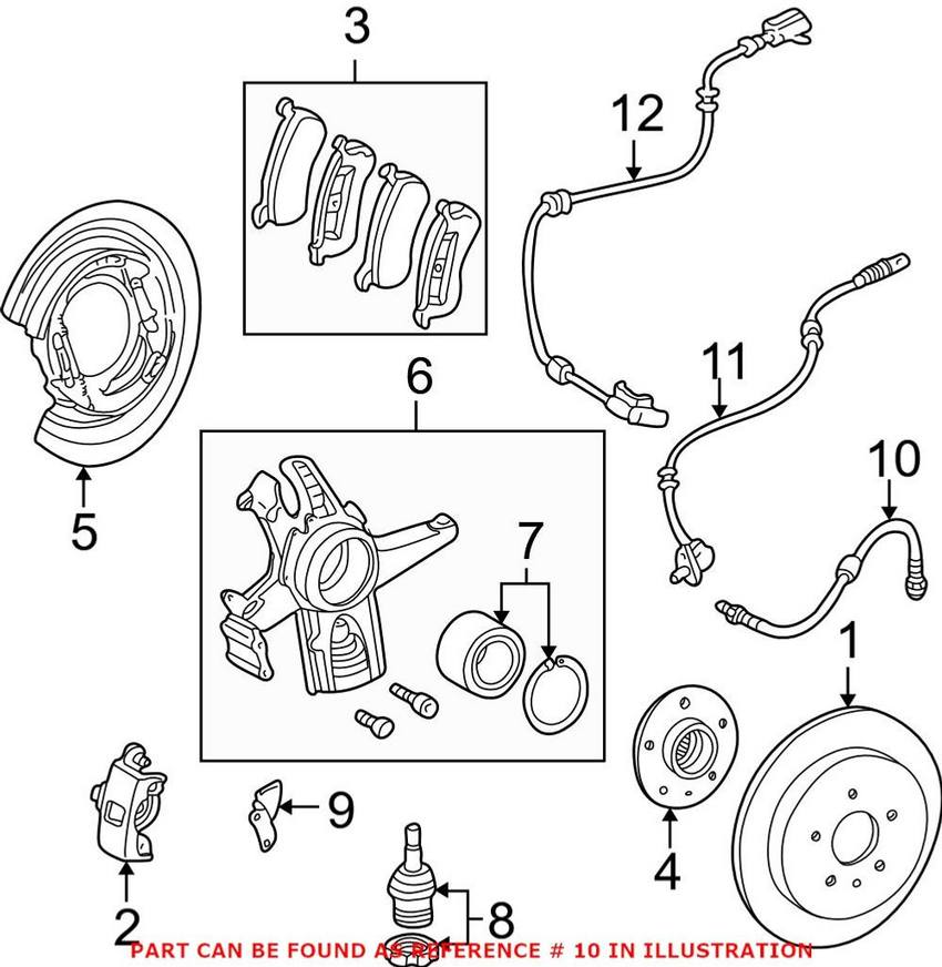 Mercedes Brake Hose - Rear 1634201348